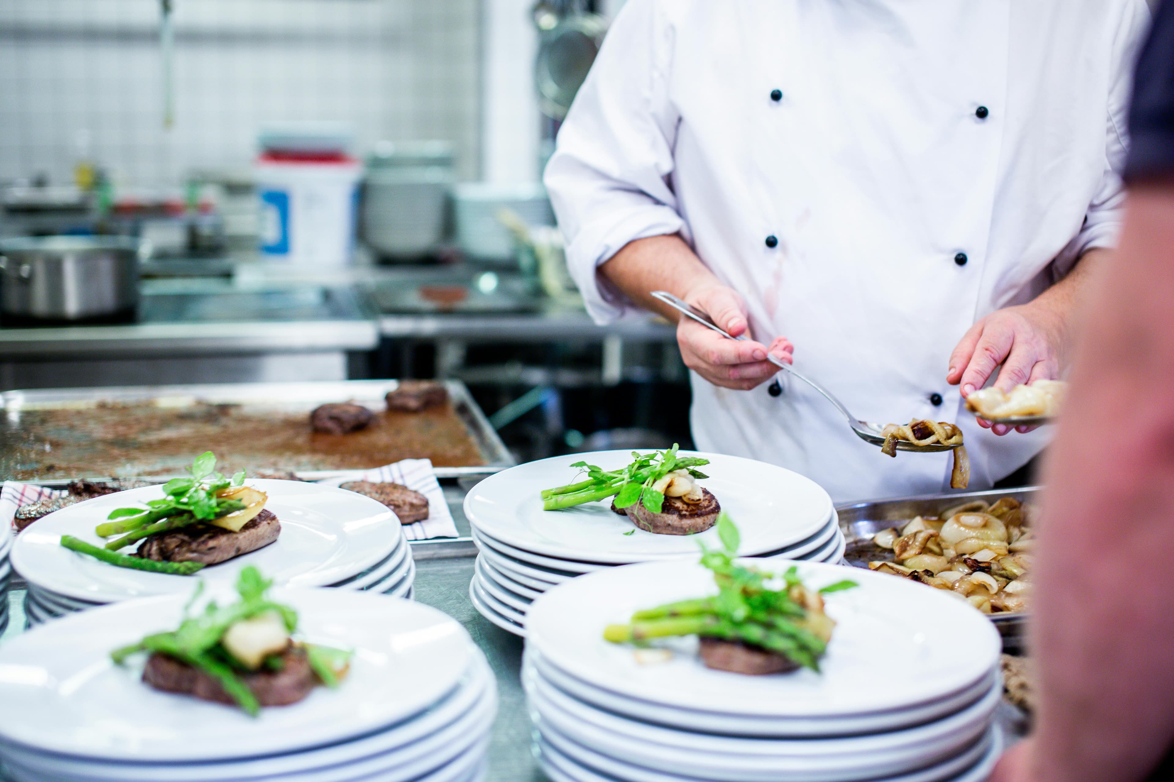 Professional chefs working in a kitchen